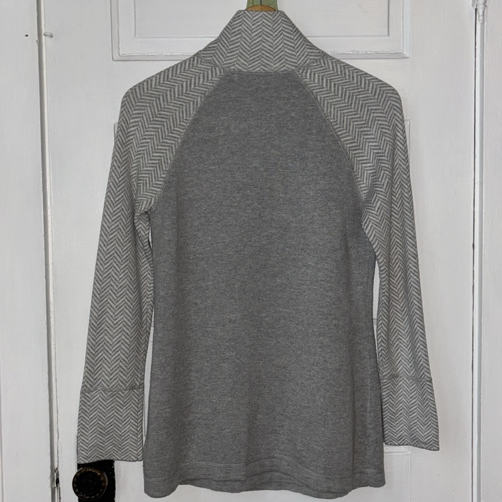MAX STUDIO SNAP FRONT HIGH NECK CARDIGAN SWEATER - Picture 4 of 7